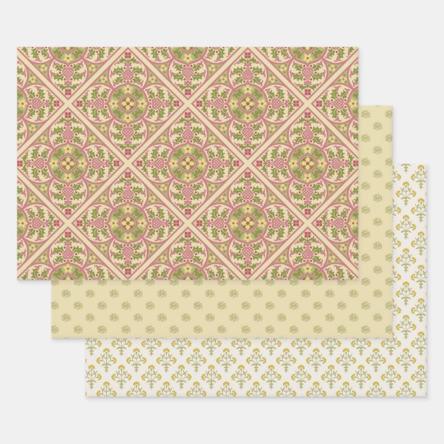 Pastel Gothic Revival Wrapping Paper Sheet (Set)
