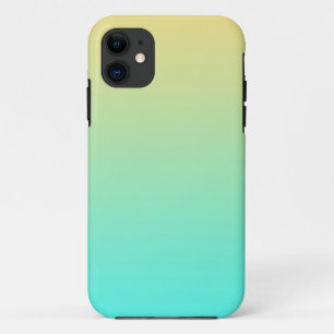 Pastel Gradient Background Turquoise Yellow iPhone 11 Case