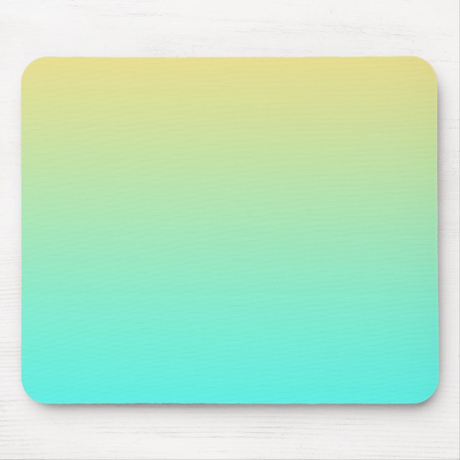 Pastel Gradient Background Turquoise Yellow Mouse Mat (Front)