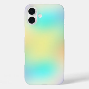 Pastel gradient blue yellow and purple iPhone 16 plus case