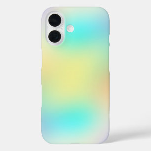 Pastel gradient blue yellow and purple iPhone 16 case