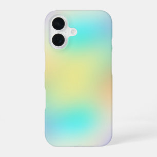 Pastel gradient blue yellow and purple iPhone 16 case