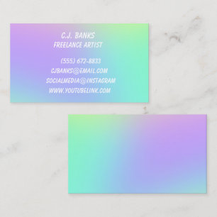 Pastel Gradient Business Cards