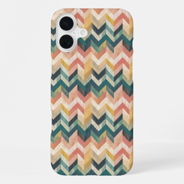 "Pastel Gradient Chevron Harmony" iPhone Case (Back)