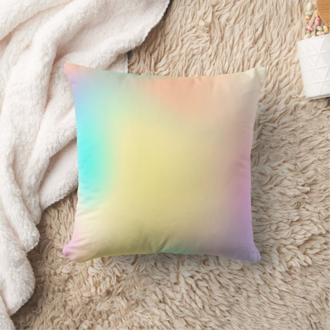 Pastel gradient colourful cushion (Blanket)