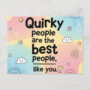 Pastel Gradient Cute Quote Design Postcard