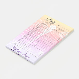Pastel gradient dragonfly personalised planner post-it notes
