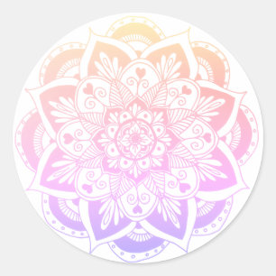 Pastel Gradient Flower Mandala Sticker