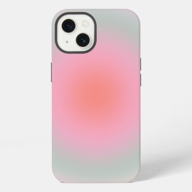 Pastel Gradient Minimalist Aura iPhone Case (Back)