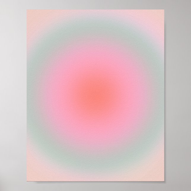 Pastel Gradient Minimalist Aura Poster (Front)