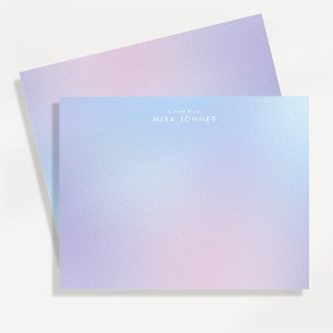 Pastel Gradient Ombre Modern Stationery Note Card