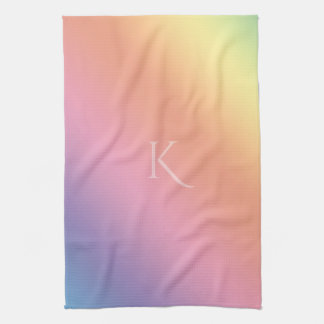 Pastel Gradient with (or without) Initial Tea Towel