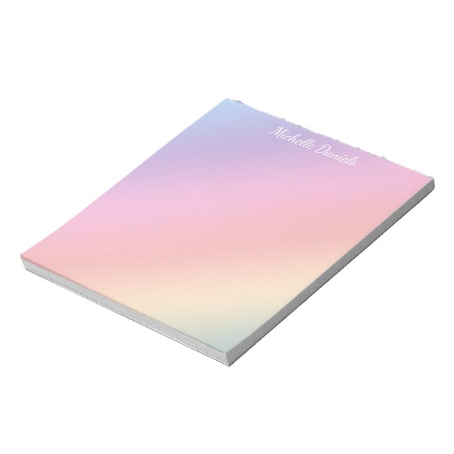 Pastel Gradient with (or without) Name Notepad (Rotated)
