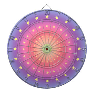 Pastel Gradient with Stars Dartboard