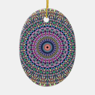 Pastel Gravel Garden Mandala Ceramic Tree Decoration