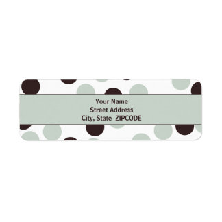 Pastel Green and Brown Polka Dot ADDRESS Labels