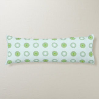 Pastel Green and Grey Geometric Pattern Body Cushion