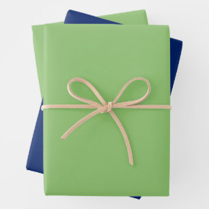 Pastel Green and Marine Blue Wrapping Paper Sheet