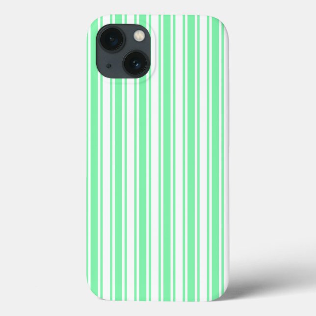 Pastel green and white candy stripes Case-Mate iPh Case-Mate iPhone Case (Back)
