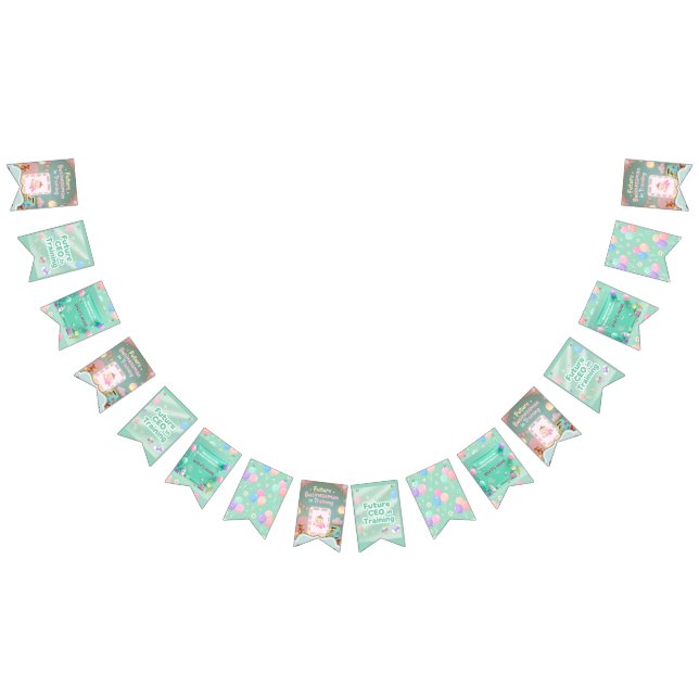 Pastel Green Baby Birthday Bunting Flags (All)