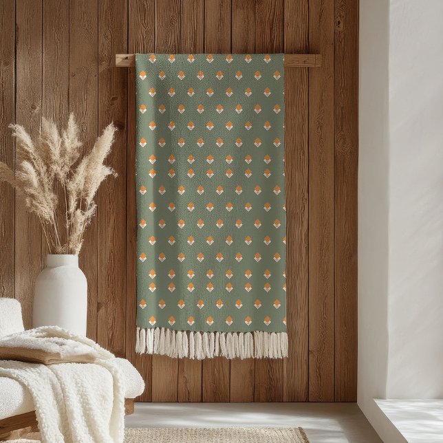 Pastel Green Blanket Groovy 70s Floral Accent (Pastel Green Blanket Groovy 70s Floral Accent)