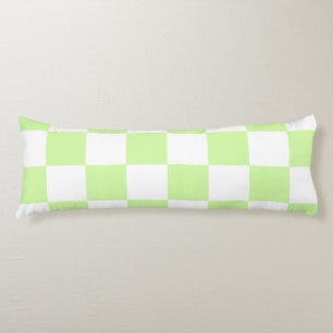 Pastel Green Chequered Gingham Pattern Body Cushion