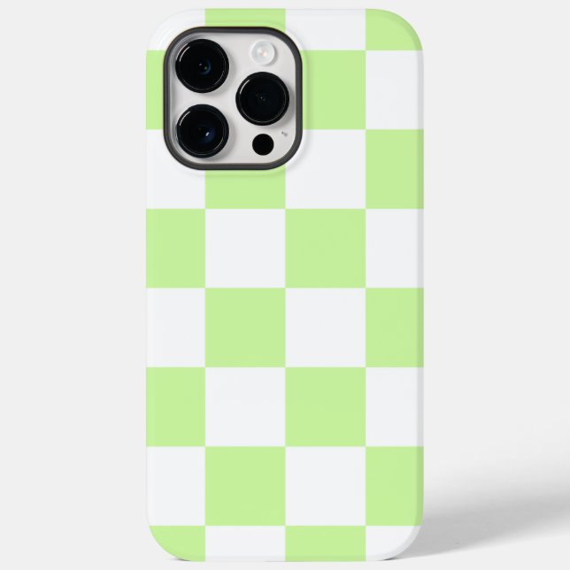 Pastel Green Chequered Gingham Pattern Case-Mate iPhone Case (Back)