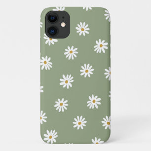 Pastel Green Daisy Flower iPhone 11 Case