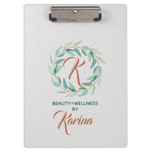 Pastel-Green Eucalyptus Leafs Wreath Clipboard