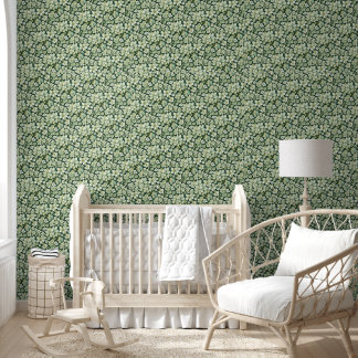 Pastel Green Floral Wallpaper