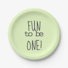 Pastel Green Fun To Be One First Birthday