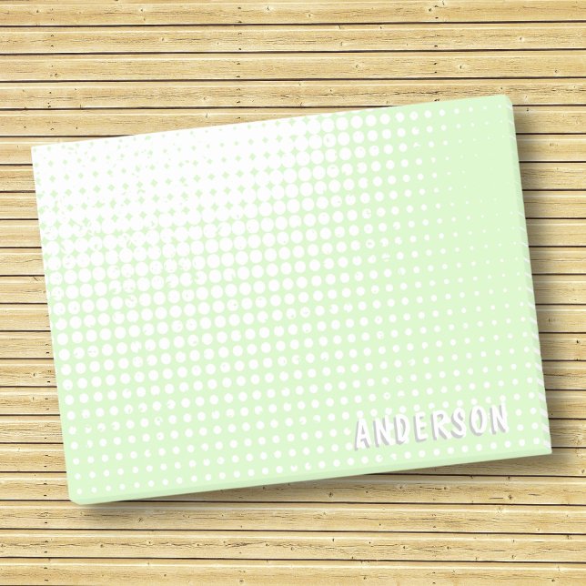 Pastel green halftone gradient modern custom name post-it notes (Creator Uploaded)