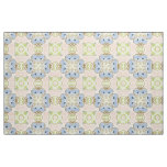 Pastel Green Pink Blue Cute Nouveau Mosaic Pattern Fabric
