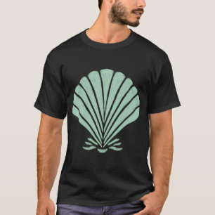 Pastel Green Seashell, Mediterranean Summer Art, T T-Shirt