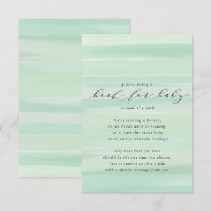 Pastel Green Stripes Book for Baby Card