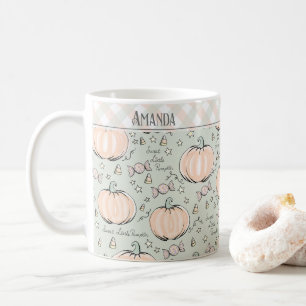 Pastel Green Sweet Little Pumpkin Kids Mug