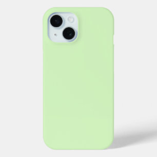 Pastel Green Tea Leaf Solid Colour iPhone 15 Case