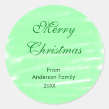 Pastel green watercolor merry christmas modern boh