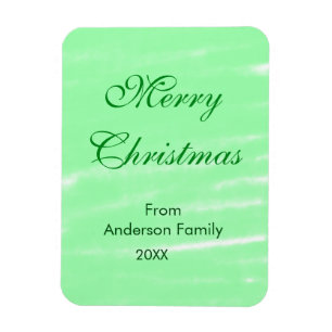 Pastel green watercolor merry christmas modern boh magnet