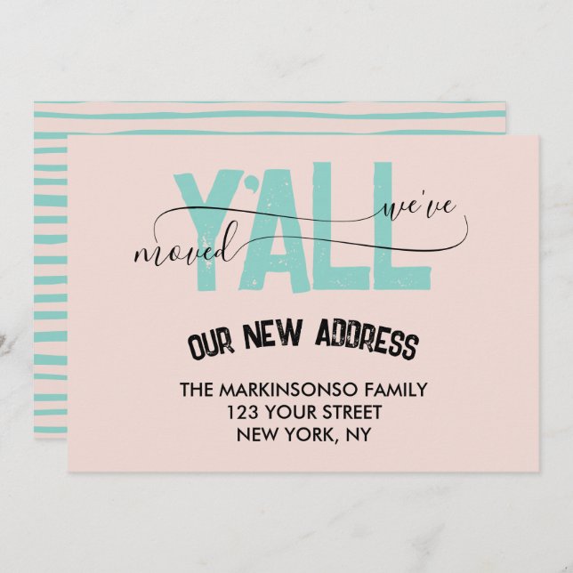 Pastel Green We Moved Y'all Moving Announcement (Front/Back)