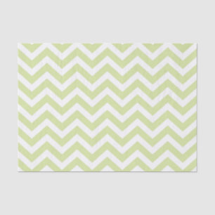 Pastel Green & White Chevron Wedding Birthday Tissue Paper