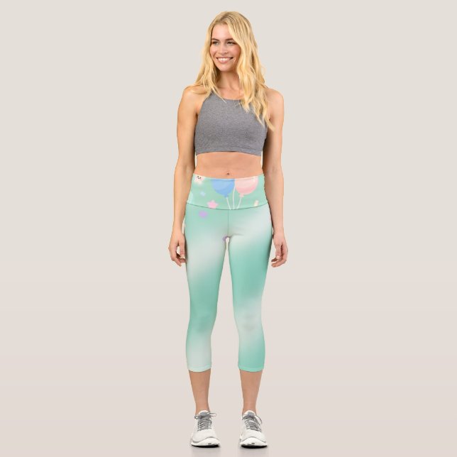 Pastel Green Yoga Pants – Soft, Stretchy & Stylish (Front)