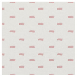 Pastel Grey Red Minimalist Dashes on White Fabric