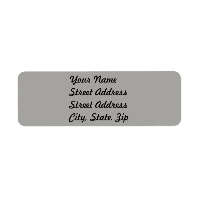Pastel Grey Return Address Sticker (Front)