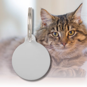 Pastel Grey Solid Colour   Classic Elegant Pet Tag