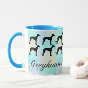 Pastel Greyhound Silhouette Mug