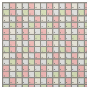 Pastel Grid Patterned Fabric