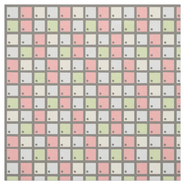 Pastel Grid Patterned Fabric (Swatch)
