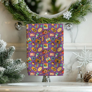 Pastel Groove Towel Eclectic 70s Bath Style