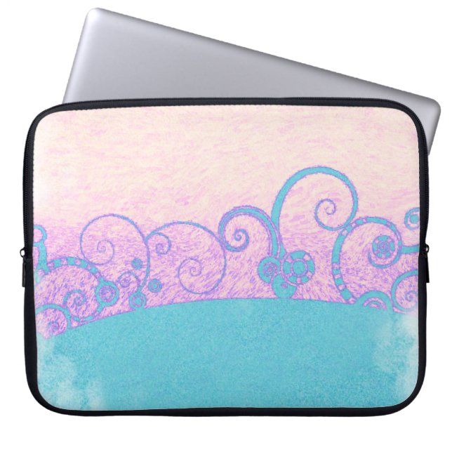 Pastel Grunge Fantasy Laptop Computer Sleeve (Front)